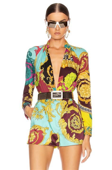 versace print skirt|Versace bodysuit for women.